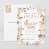 Invitation de Baby Shower de Mariage d'Automne (Devant / Derrière)