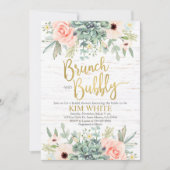 Invitation de baby shower de mariage de succulents (Devant)