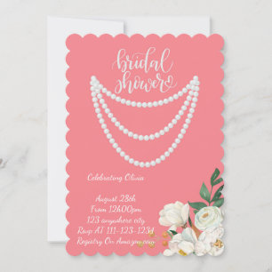 Invitation de baby shower de mariage fleurs roses