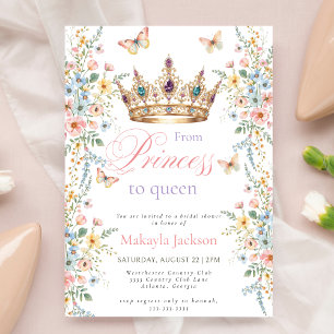Invitation de baby shower de mariage papillon flor