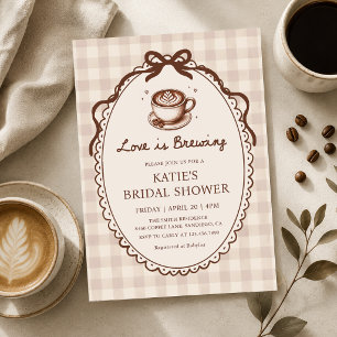 Invitation de Baby Shower de mariage pour café Lov