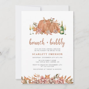 Invitation de Baby Shower de Mariée Brunch d'Autom
