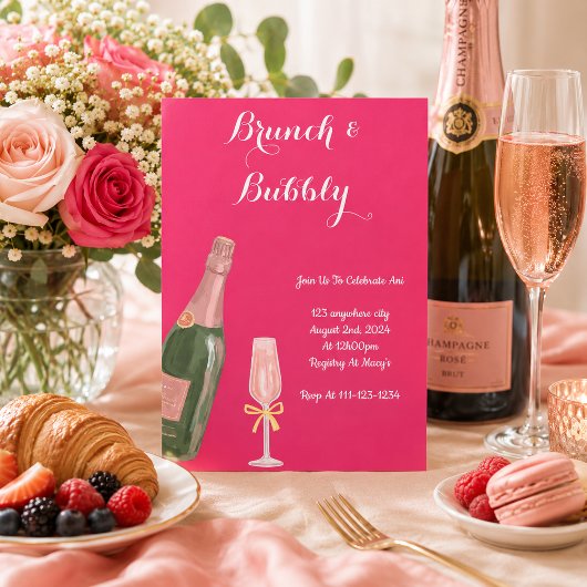 INVITATION DE BABY-SHOWER DE MARIÉE BRUNCH ET MOUS