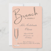 INVITATION DE BABY-SHOWER DE MARIÉE BRUNCH ET MOUS (Devant)
