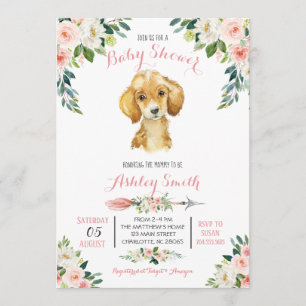 Invitation de Baby shower de marionnettes,