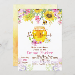 Invitation de Baby shower de miel Bumble Bee