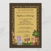 invitation de baby shower de moine de girafe de
