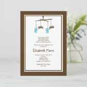 Invitation de baby shower de moto (Debout devant)