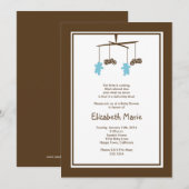 Invitation de baby shower de moto (Devant / Derrière)