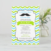 Invitation de baby shower de moustache (Debout devant)