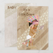 Invitation de baby shower de Natif américain (Devant / Derrière)