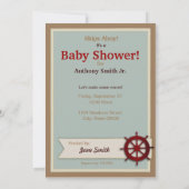 Invitation de baby shower de navigation (Dos)