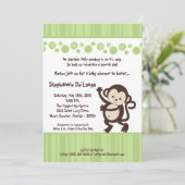 invitation de baby shower de Neutra de singe de (Debout devant)