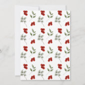 Invitation de Baby shower de Noël RustiqueHiver (Dos)