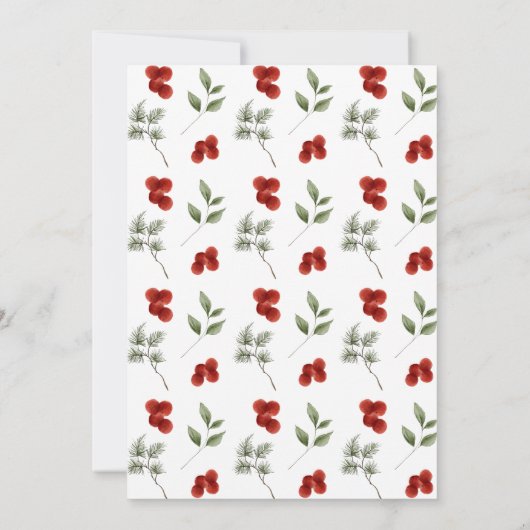 Invitation de Baby shower de Noël RustiqueHiver (Dos)