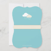 Invitation de Baby shower de nuage Turquoise (Dos)