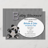Invitation de baby shower de panda de bébé de (Devant / Derrière)