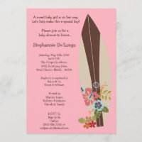 invitation de baby shower de panneaux de surf de