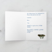 Invitation de baby shower de papillon (Intérieur)