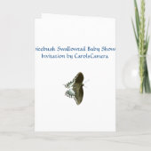 Invitation de baby shower de papillon (Dos)