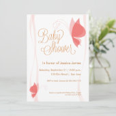 Invitation de baby shower de papillon (Debout devant)