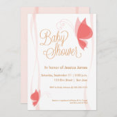 Invitation de baby shower de papillon (Devant / Derrière)