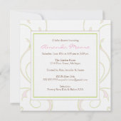 Invitation de baby shower de papillon (Dos)