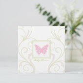 Invitation de baby shower de papillon (Debout devant)