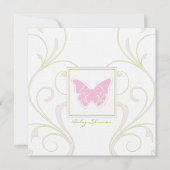 Invitation de baby shower de papillon (Devant)