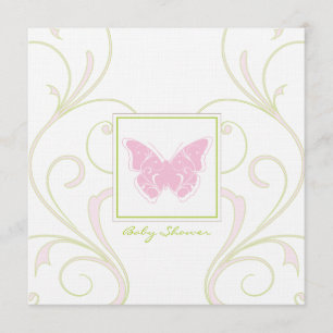 Invitation de baby shower de papillon