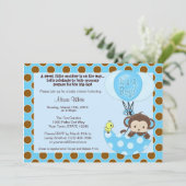 Invitation de baby shower de parapluie de birdie (Debout devant)