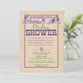 Invitation de baby shower de partie de livre (Debout devant)