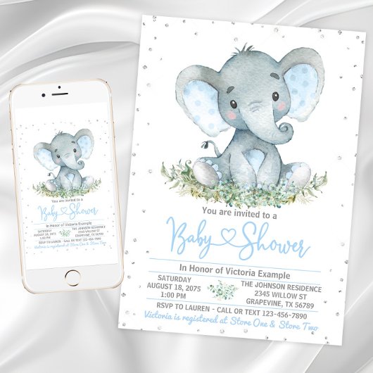 Invitation de Baby shower de Parties scintillant d