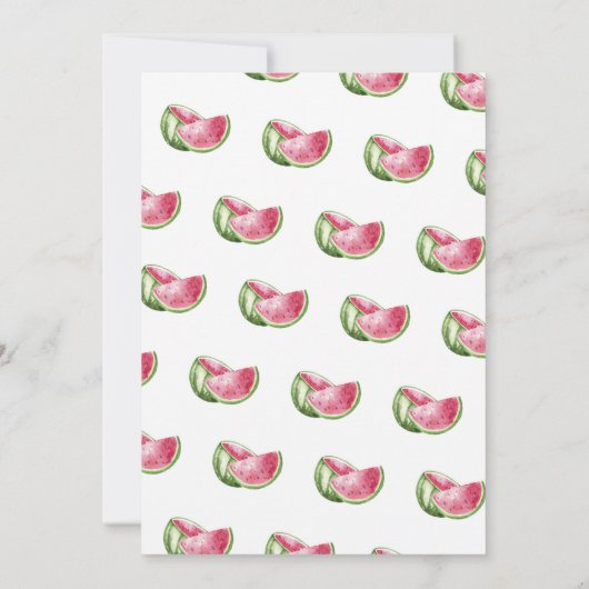 Invitation de baby shower de pastèque (Dos)