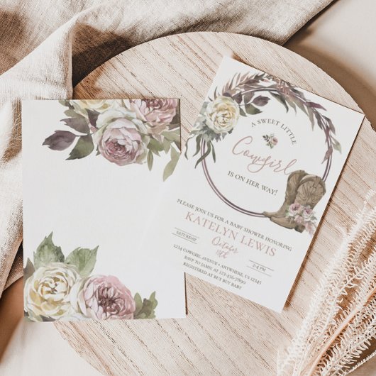 Invitation de Baby shower de pays de fille-fille