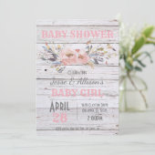 Invitation de Baby shower de pays rustique (Debout devant)