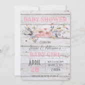 Invitation de Baby shower de pays rustique (Devant)