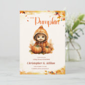 Invitation de Baby shower de petit Citrouille modi (Debout devant)