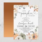 Invitation de Baby shower de petit Citrouille modi (Devant / Derrière)