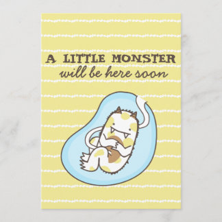 Invitation de Baby shower de petit monstre (garçon