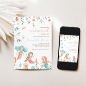 Invitation de Baby shower de petite sirène