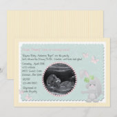 Invitation de baby shower de photo de rose de (Devant / Derrière)