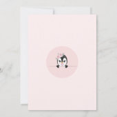 Invitation de Baby shower de pingouin mignon (Dos)