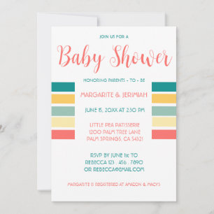 Invitation de Baby shower de plage