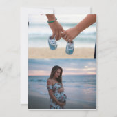 Invitation de Baby Shower de plage esthétique mode (Dos)