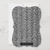 Invitation de Baby shower de plume Boho noir (Dos)