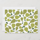 Invitation de Baby shower de poire chanceuse (Dos)