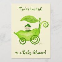 Invitation de baby shower de pois doux