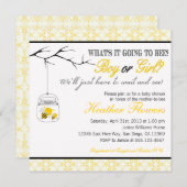 Invitation de baby shower de pot de maçon (Devant / Derrière)