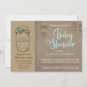 Invitation de baby shower de pot de maçon (Devant)